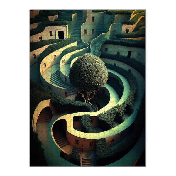 Puzzle Ravensburger "Labyrinthstadt" artboxONE - Abstrakt,Architektur