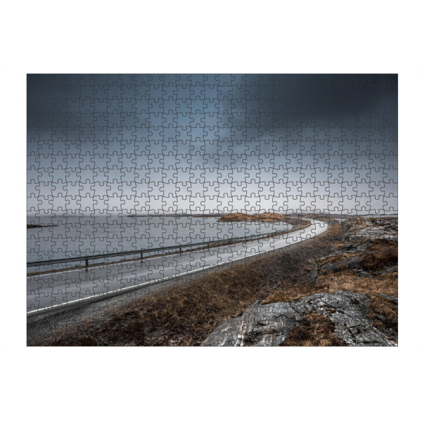 artboxONE Puzzle "Scenic Road" artboxONE - Natur,Reise - Straße,Road trip,Küste,Küstenstraße,Norwegen,Skandinavien,Felsen,Wetter - Bild straße