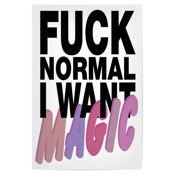 Poster 30x20 cm "FICK NORMAL" artboxONE - Typografie,Abstrakt,Streetart