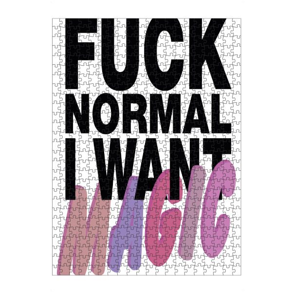 artboxONE Puzzle "FICK NORMAL" artboxONE - Typografie,Abstrakt,Streetart