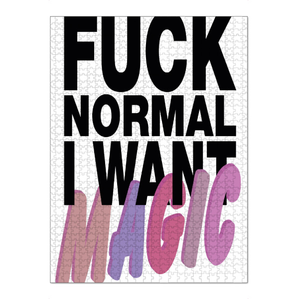 Puzzle Ravensburger "FICK NORMAL" artboxONE - Typografie,Abstrakt,Streetart