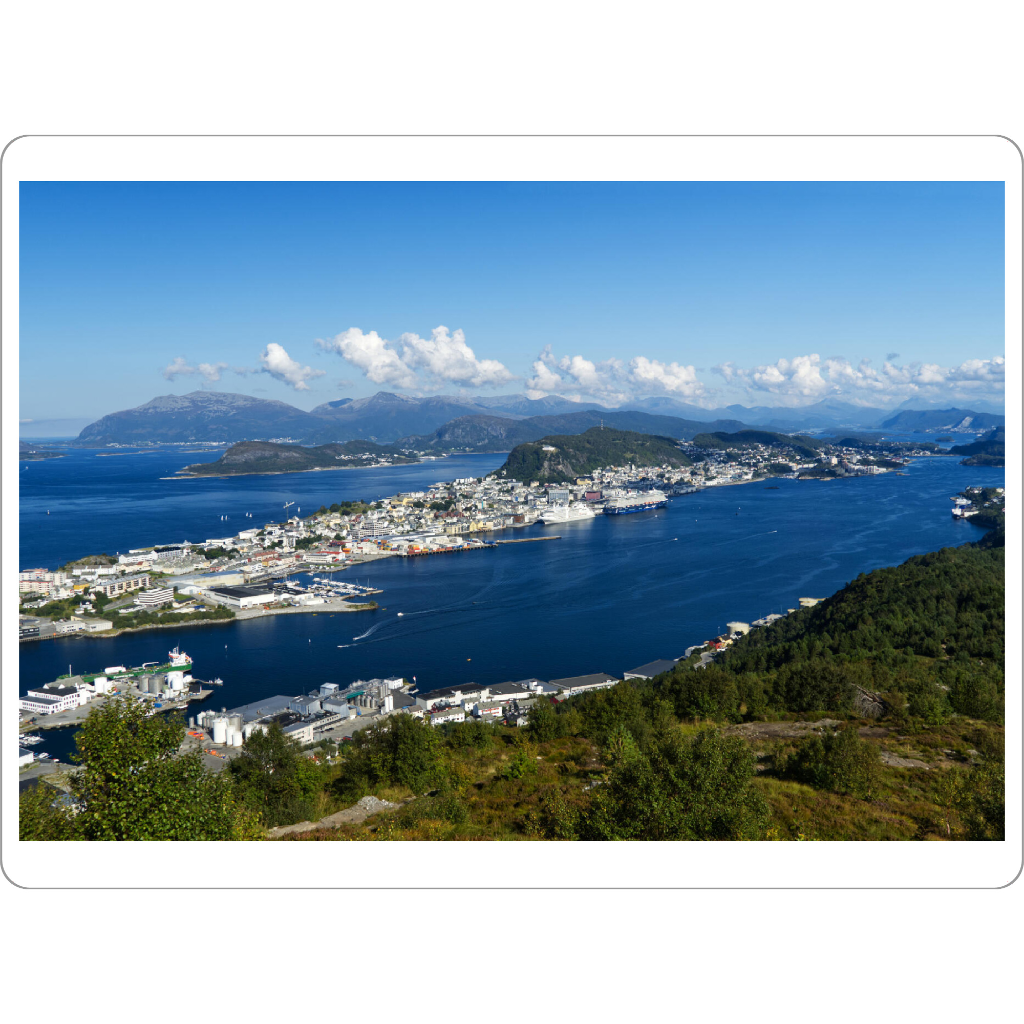 Tischset "Alesund mit Hafen und Fjord" artboxONE - Natur,Reise,Reise / Strand und Meer,Reise / Länder