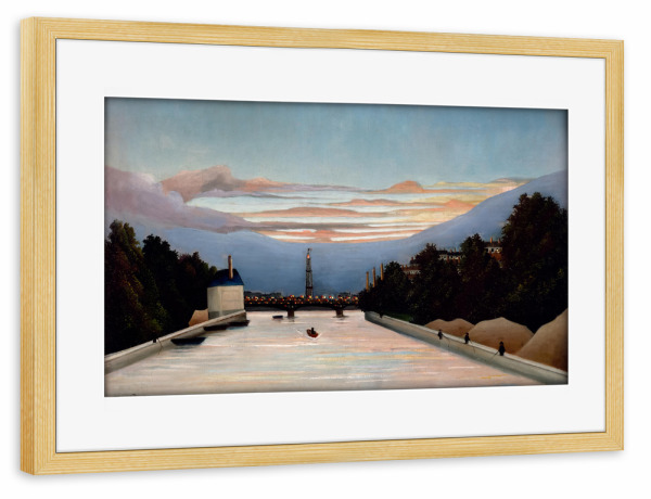 Poster mit Rahmen kiefer "Eiffel-Malerei" artboxONE - Städte,Reise,Architektur,Städte / Paris,Reise / Länder