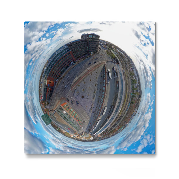 Galerie-Print "HH-Bergedorfer Tor,Ginkgoplatz" 30x30 cm artboxONE