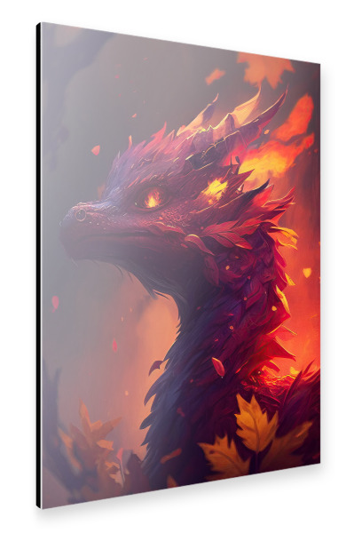 Alu-Dibond "Baby Feuerdrache" 30x20 cm artboxONE