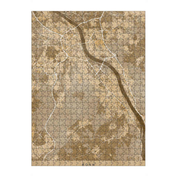 artboxONE Puzzle "Sepiakarte von Bonn Deutschland" artboxONE - Kartografie - Bonn,Deutschland,Braun,Sepia,Jahrgang,Karte,Antik - Bild bonn