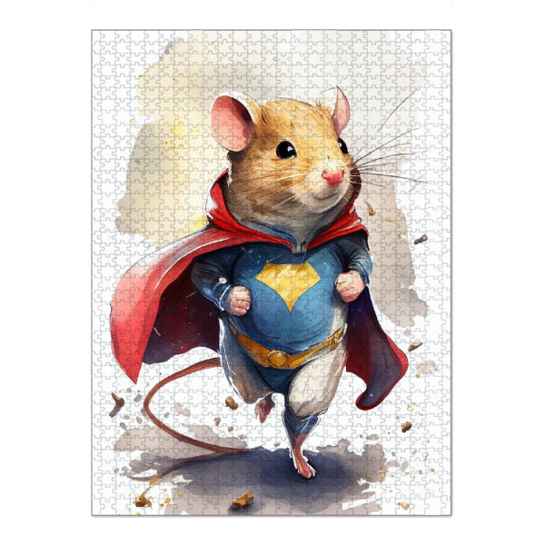 Puzzle Ravensburger "Superhelden-Hamster" artboxONE - Tiere,Lustig
