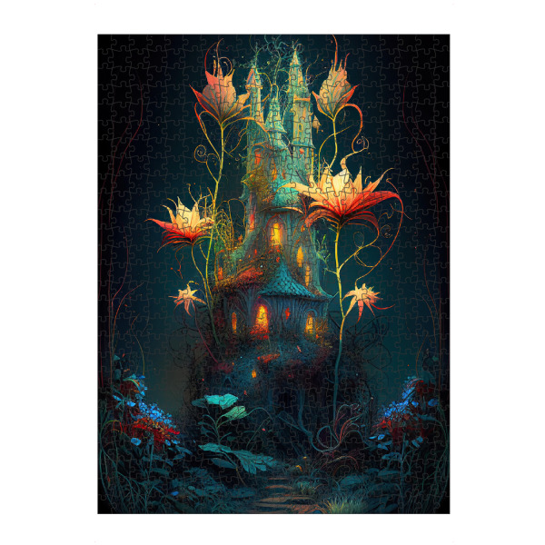 artboxONE Puzzle "Mystisches Blumenschloss" artboxONE - Abstrakt,Halloween
