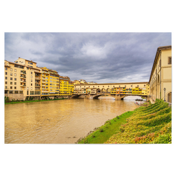 Poster "Fluss, Brücke, Häuser" artboxONE - Reise,Architektur,Reise / Länder,Städte / Weitere