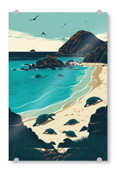 Acrylglasbild "Tortuga Bay, Santa Cruz, Galapagos" artboxONE - Natur,Reise,Tiere