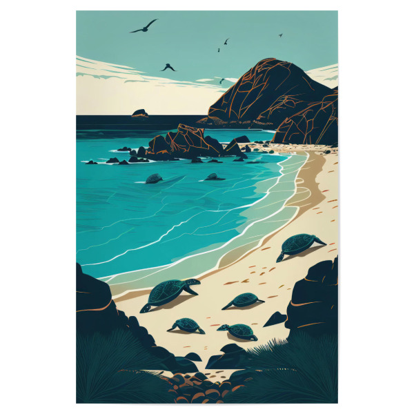 Poster 30x20 cm "Tortuga Bay, Santa Cruz, Galapagos" artboxONE - Natur,Reise,Tiere