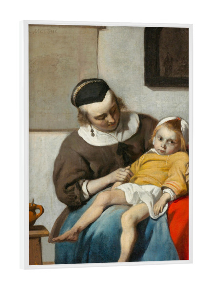 Poster mit weißem Rahmen "Das kranke Kind" artboxONE - Für Kinder,Menschen,Für Mama,Für Papa