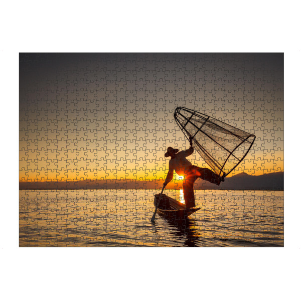 artboxONE Puzzle "Der Fischer vom Inle See" artboxONE - Menschen,Reise / Asien