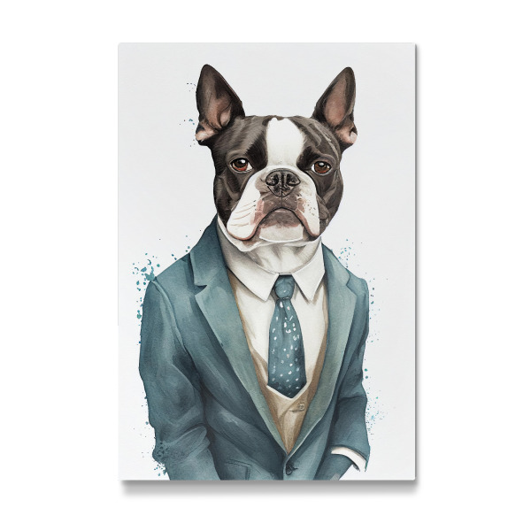 Galerie-Print "Geschäftshund Boston Terrier" 30x20 cm artboxONE