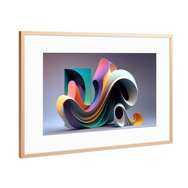Poster mit Rahmen Kupfer "Abstrakte Kunst-verdrehten Formen" artboxONE - Abstrakt,Geometrie