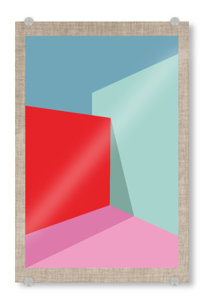 Acrylglasbild "POP ART LINEN - DOLL HOUSE" artboxONE - Abstrakt - Modern,Art,Ibiza,Kunstdruck,Geschenk,Einrichtung,Abstrakt,Kunst,Popart