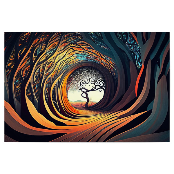 Poster 30x20 cm "Malen von verdrehten Bäumen" artboxONE - Abstrakt