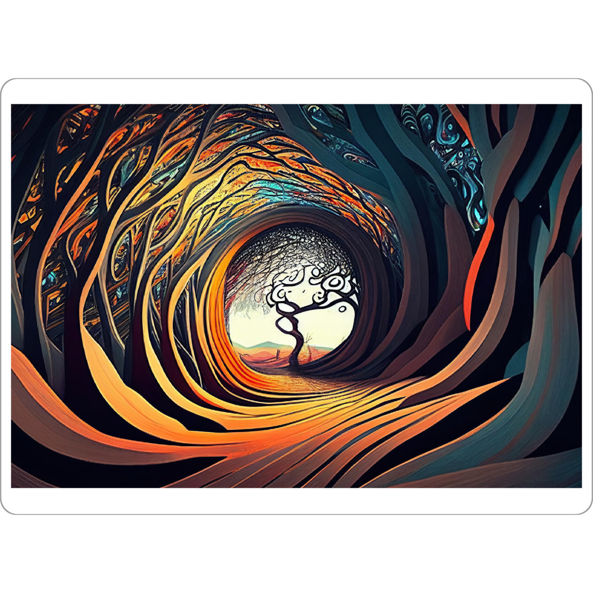 Tischset "Malen von verdrehten Bäumen" artboxONE - Abstrakt