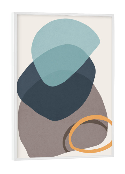 Poster mit weißem Rahmen "Abstract shapes F" artboxONE - Abstrakt,Geometrie