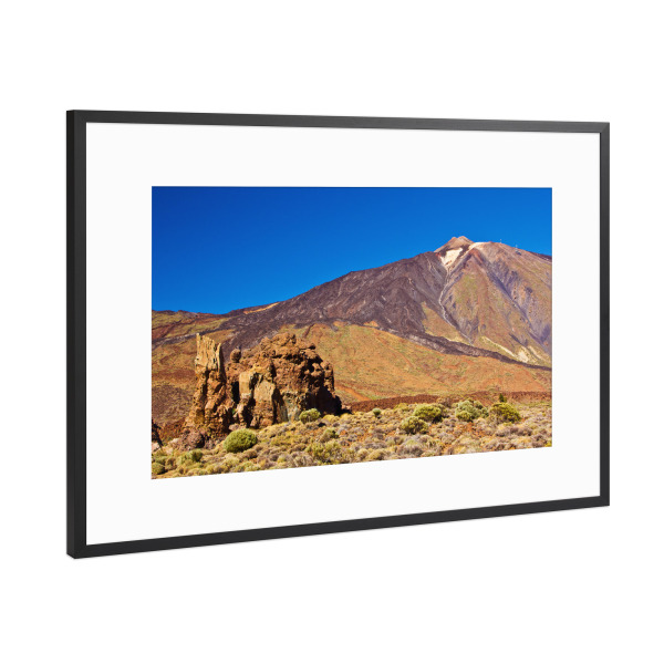 Poster mit Rahmen Schwarz (Metallic) "Roques de García und Teide" artboxONE - Natur,Reise,Reise / Länder