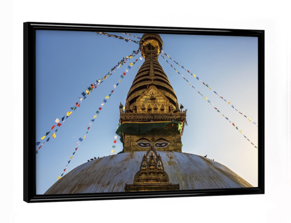 Poster mit schwarzem Rahmen "Affentempel" artboxONE - Städte,Reise,Architektur,Reise / Asien,Reise / Länder