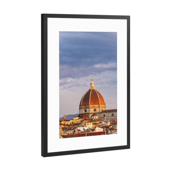 Poster mit Rahmen Schwarz (Metallic) "Wolken, Kathedrale, Dächer" artboxONE - Reise,Architektur,Reise / Länder,Städte / Weitere