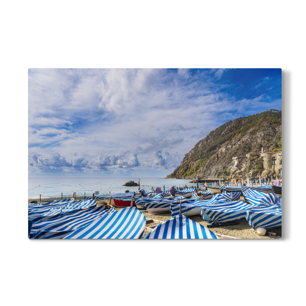 Galerie-Print "Wolken, Meer, Boote, Strand" 30x20 cm artboxONE