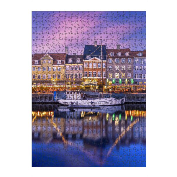 Puzzle Ravensburger "KOPENHAGEN Abends am Nyhavn" artboxONE - Reise,Architektur,Städte / København
