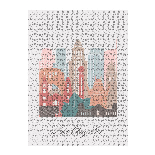 artboxONE Puzzle "Skyline-Pastell von Los Angeles" artboxONE - Städte,Reise,Architektur,Städte / Los Angeles,Kartografie