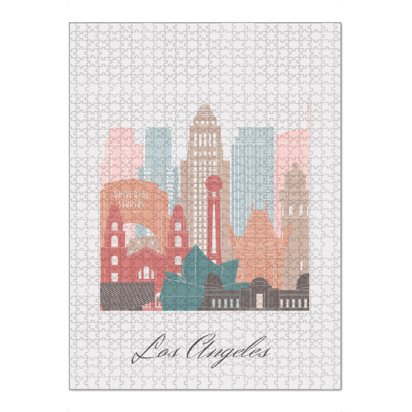 Puzzle Ravensburger "Skyline-Pastell von Los Angeles" artboxONE - Städte,Reise,Architektur,Städte / Los Angeles,Kartografie