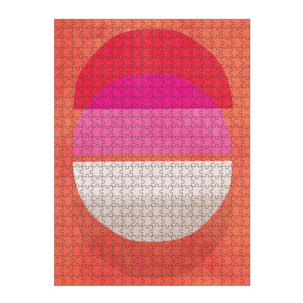 artboxONE Puzzle "MODERN ART - ORANGE ZEN" artboxONE - Abstrakt - Japandi,Modern,Art,Ibiza,Kunstdruck,Geschenk,Einrichtung,Abstrakt,Kunst