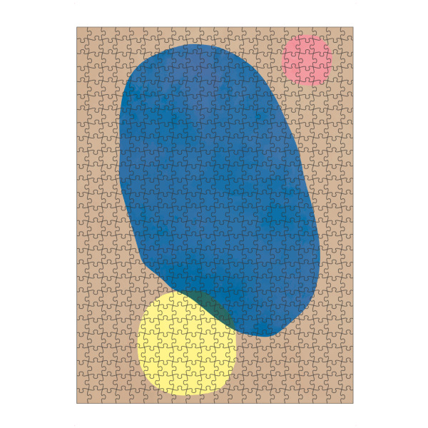 artboxONE Puzzle "BLUE YELLOW PINK ART - THIRD" artboxONE - Abstrakt - Japandi,Modern,Art,Ibiza,Kunstdruck,Geschenk,Einrichtung,Abstrakt,Kunst