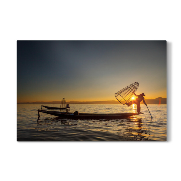 Galerie-Print "Der Sonnenuntergang am Inle See" 30x20 cm artboxONE