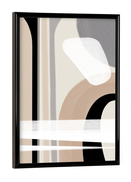 Poster mit schwarzem Rahmen "Boho Style Nr 4 - Unterschiede" artboxONE - Abstrakt,Geometrie
