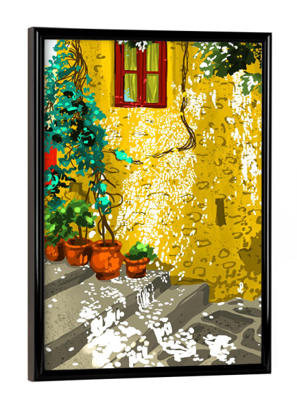 Poster mit schwarzem Rahmen "Der Weg zum Frieden | Sommer" artboxONE - Architektur