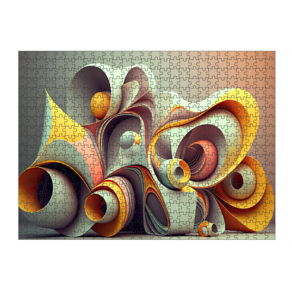 Puzzle Ravensburger "Malen mit verdrehten Geometrien" artboxONE - Abstrakt,Geometrie