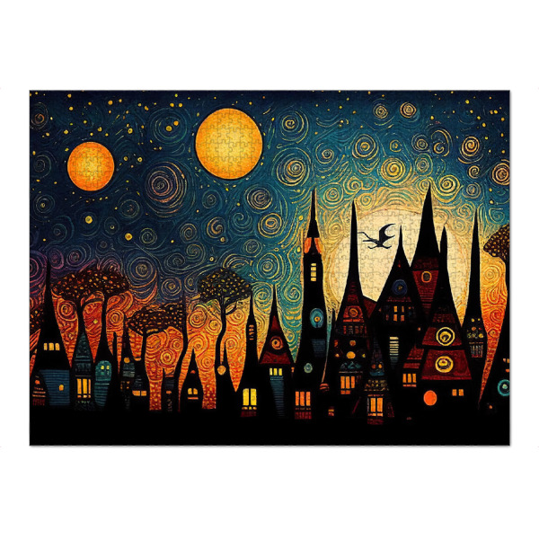 Puzzle Ravensburger "Malerei der Skyline der Stadt" artboxONE - Städte,Abstrakt
