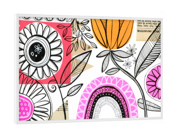 Poster mit weißem Rahmen "Susan Black - Flower Collage Duo" artboxONE - Natur,Floral