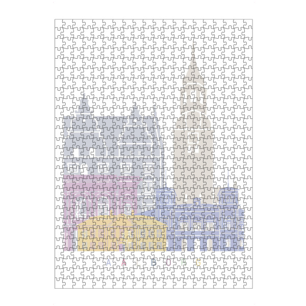 Puzzle Ravensburger "Aalborg Skyline in Pastellfarben" artboxONE - Städte