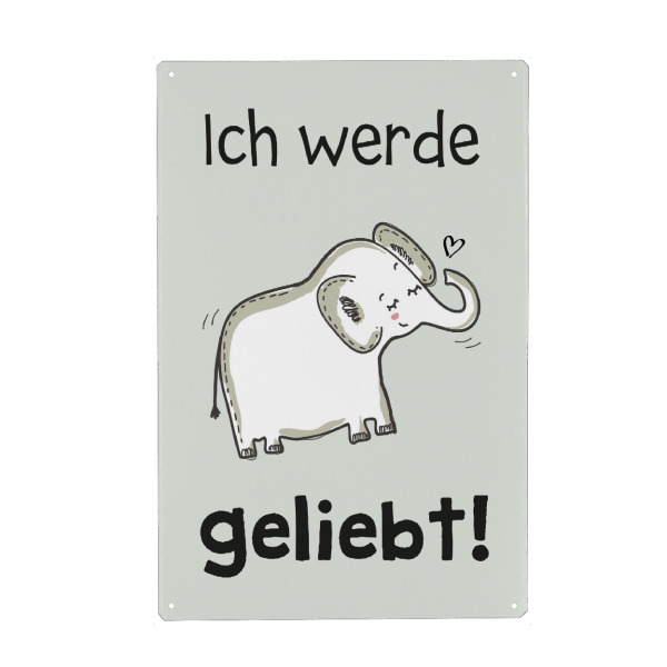 Holzbild "KIDS art - Affirmationsbild liebe" artboxONE - Tiere - Kinderzimmer,Babyzimmer,Junge,Mädchen,Tiere,Wandbilder,Deko,Baby,Positive affirmation