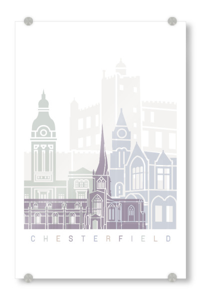 Acrylglasbild "CHESTERFIELD-SKYLINE-PASTELL" artboxONE - Städte,Architektur