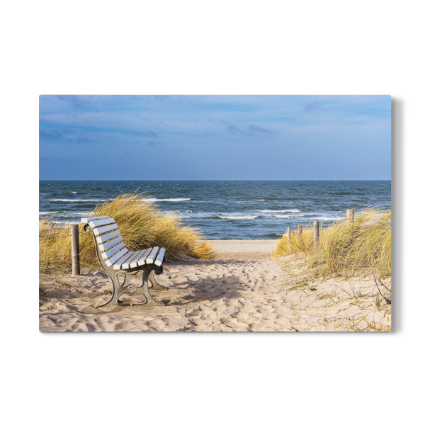 Galerie-Print "Sitzbank am Meer" 30x20 cm artboxONE