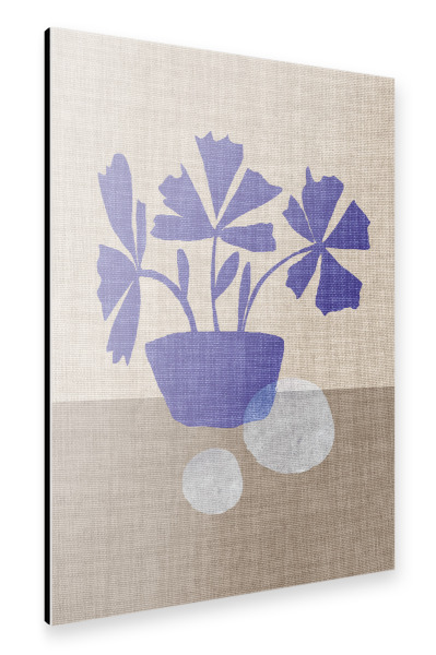 Alu-Dibond "LINEN - BLUE FLOWER GABY" 30x20 cm artboxONE