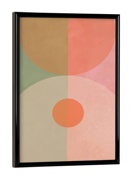 Poster mit schwarzem Rahmen "MODERN ART - CHURCH ORANGE" artboxONE - Abstrakt