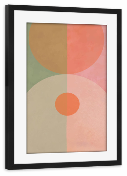 Poster mit Rahmen schwarz "MODERN ART - CHURCH ORANGE" artboxONE - Abstrakt - Japandi,Modern,Art,Ibiza,Kunstdruck,Geschenk,Einrichtung,Abstrakt,Kunst