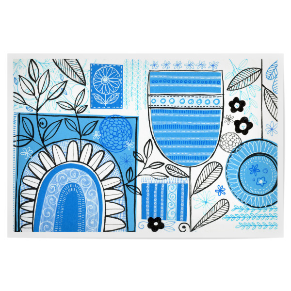 Poster "Susan Black-Flower Collage Quattro" artboxONE - Natur,Floral