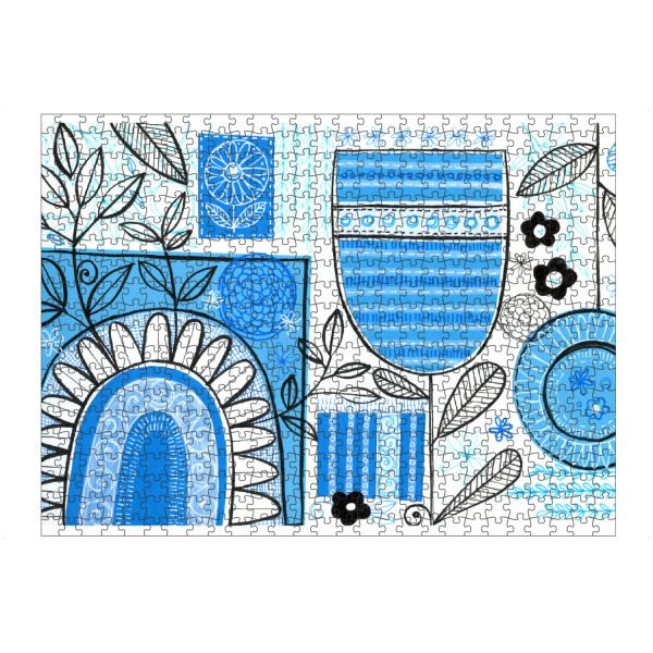 artboxONE Puzzle "Susan Black-Flower Collage Quattro" artboxONE - Natur,Floral