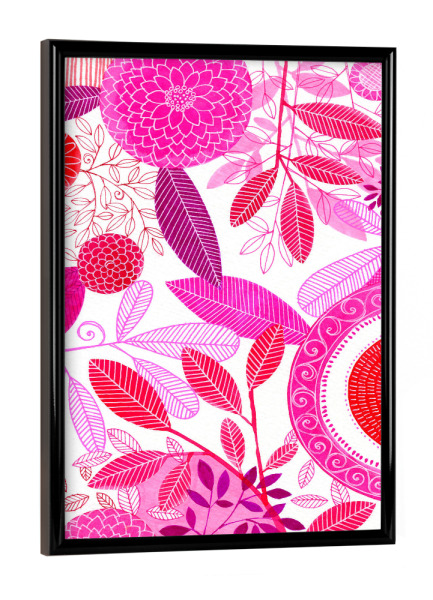 Poster mit schwarzem Rahmen "Susan Black - Botanical Magenta" artboxONE - Natur,Floral