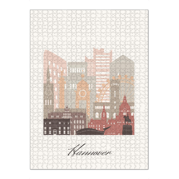 Puzzle Ravensburger "Hannover Skyline in Terrakotta" artboxONE - Städte,Reise,Architektur,Kartografie