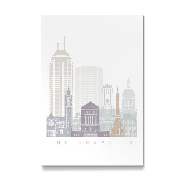 Galerie-Print "INDIANAPOLIS-SKYLINE-PASTELL" 30x20 cm artboxONE